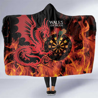 Wales Darts Hooded Blanket Cymru Dragon Gem Ymlaen Flaming Vibes - Wonder Print Shop
