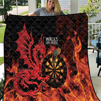 Wales Darts Quilt Cymru Dragon Gem Ymlaen Flaming Vibes - Wonder Print Shop
