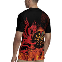 Wales Darts Rugby Jersey Cymru Dragon Gem Ymlaen Flaming Vibes - Wonder Print Shop