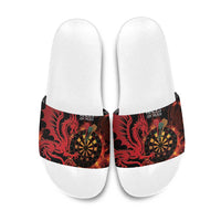 Wales Darts Slide Sandals Cymru Dragon Gem Ymlaen Flaming Vibes - Wonder Print Shop