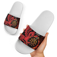 Wales Darts Slide Sandals Cymru Dragon Gem Ymlaen Flaming Vibes - Wonder Print Shop