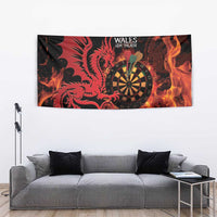 Wales Darts Tapestry Cymru Dragon Gem Ymlaen Flaming Vibes - Wonder Print Shop