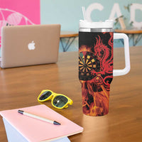 Wales Darts Tumbler With Handle Cymru Dragon Gem Ymlaen Flaming Vibes - Wonder Print Shop