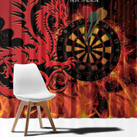 Wales Darts Window Curtain Cymru Dragon Gem Ymlaen Flaming Vibes - Wonder Print Shop