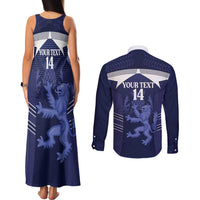 Scotland Football Custom Couples Matching Tank Maxi Dress and Long Sleeve Button Shirt 2026 Come On Scottish Dragon Thistle - Wonder Print Shop