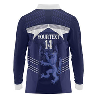 Scotland Football Custom Long Sleeve Polo Shirt 2026 Come On Scottish Dragon Thistle - Wonder Print Shop