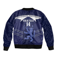 Scotland Football Custom Sleeve Zip Bomber Jacket 2026 Come On Scottish Dragon Thistle - Wonder Print Shop