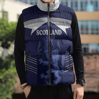 Scotland Football Custom Sleeveless Puffer Jacket 2026 Come On Scottish Dragon Thistle - Wonder Print Shop