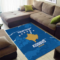 Custom Kosovo Football Area Rug Come On Dardanet