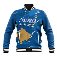 Custom Kosovo Football Baseball Jacket Come On Dardanet