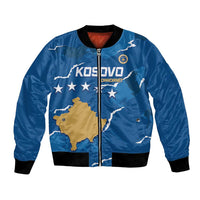 Custom Kosovo Football Bomber Jacket Come On Dardanet