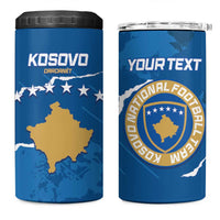 Custom Kosovo Football 4 in 1 Can Cooler Tumbler Come On Dardanet