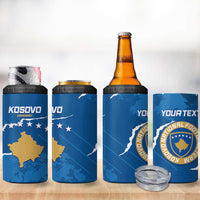 Custom Kosovo Football 4 in 1 Can Cooler Tumbler Come On Dardanet