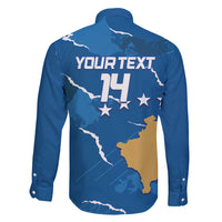 Custom Kosovo Football Family Matching Long Sleeve Bodycon Dress and Hawaiian Shirt Come On Dardanet