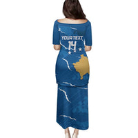 Custom Kosovo Football Family Matching Puletasi and Hawaiian Shirt Come On Dardanet