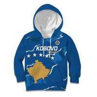 Custom Kosovo Football Kid Hoodie Come On Dardanet