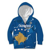Custom Kosovo Football Kid Hoodie Come On Dardanet