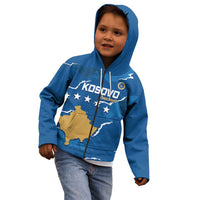 Custom Kosovo Football Kid Hoodie Come On Dardanet