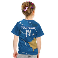 Custom Kosovo Football Kid T Shirt Come On Dardanet