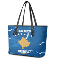 Custom Kosovo Football Leather Tote Bag Come On Dardanet
