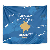 Custom Kosovo Football Tapestry Come On Dardanet