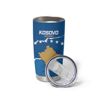 Custom Kosovo Football Tumbler Cup Come On Dardanet