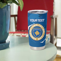 Custom Kosovo Football Tumbler Cup Come On Dardanet