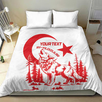 Custom Turkey Football Bedding Set Turkyie Wolf With Crescent-Stars
