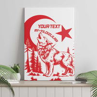 Custom Turkey Football Canvas Wall Art Turkyie Wolf With Crescent-Stars
