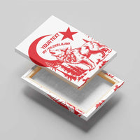 Custom Turkey Football Canvas Wall Art Turkyie Wolf With Crescent-Stars