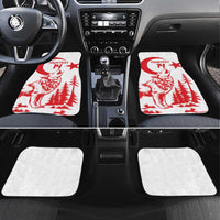 Custom Turkey Football Car Mats Turkyie Wolf With Crescent-Stars