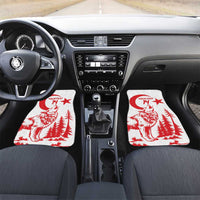 Custom Turkey Football Car Mats Turkyie Wolf With Crescent-Stars