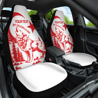 Custom Turkey Football Car Seat Cover Turkyie Wolf With Crescent-Stars