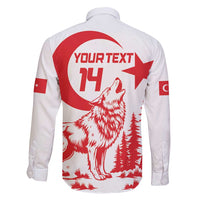Custom Turkey Football Family Matching Puletasi and Hawaiian Shirt Turkyie Wolf With Crescent-Stars