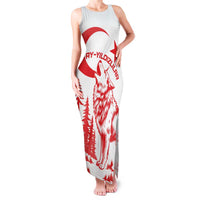 Custom Turkey Football Family Matching Tank Maxi Dress and Hawaiian Shirt Turkyie Wolf With Crescent-Stars