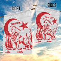 Custom Turkey Football Garden Flag Turkyie Wolf With Crescent-Stars