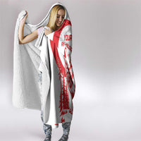 Custom Turkey Football Hooded Blanket Turkyie Wolf With Crescent-Stars