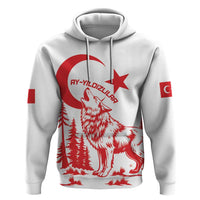 Custom Turkey Football Hoodie Turkyie Wolf With Crescent-Stars