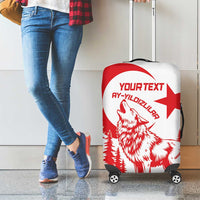 Custom Turkey Football Luggage Cover Turkyie Wolf With Crescent-Stars