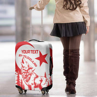 Custom Turkey Football Luggage Cover Turkyie Wolf With Crescent-Stars