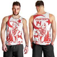 Custom Turkey Football Men Tank Top Turkyie Wolf With Crescent-Stars