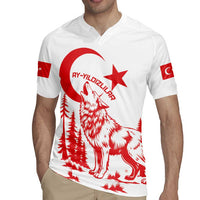 Custom Turkey Football Rugby Jersey Turkyie Wolf With Crescent-Stars