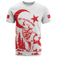Custom Turkey Football T Shirt Turkyie Wolf With Crescent-Stars
