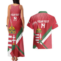 Custom Hungary Football Couples Matching Tank Maxi Dress and Hawaiian Shirt Come On Magyarok