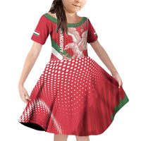 Custom Hungary Football Family Matching Off Shoulder Short Dress and Hawaiian Shirt Come On Magyarok