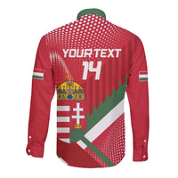 Custom Hungary Football Long Sleeve Button Shirt Come On Magyarok