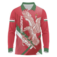 Custom Hungary Football Long Sleeve Polo Shirt Come On Magyarok