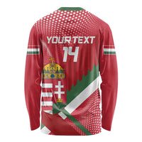 Custom Hungary Football Long Sleeve Shirt Come On Magyarok