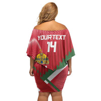 Custom Hungary Football Off Shoulder Short Dress Come On Magyarok