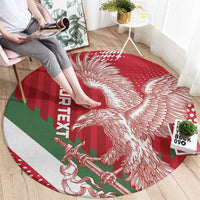 Custom Hungary Football Round Carpet Come On Magyarok